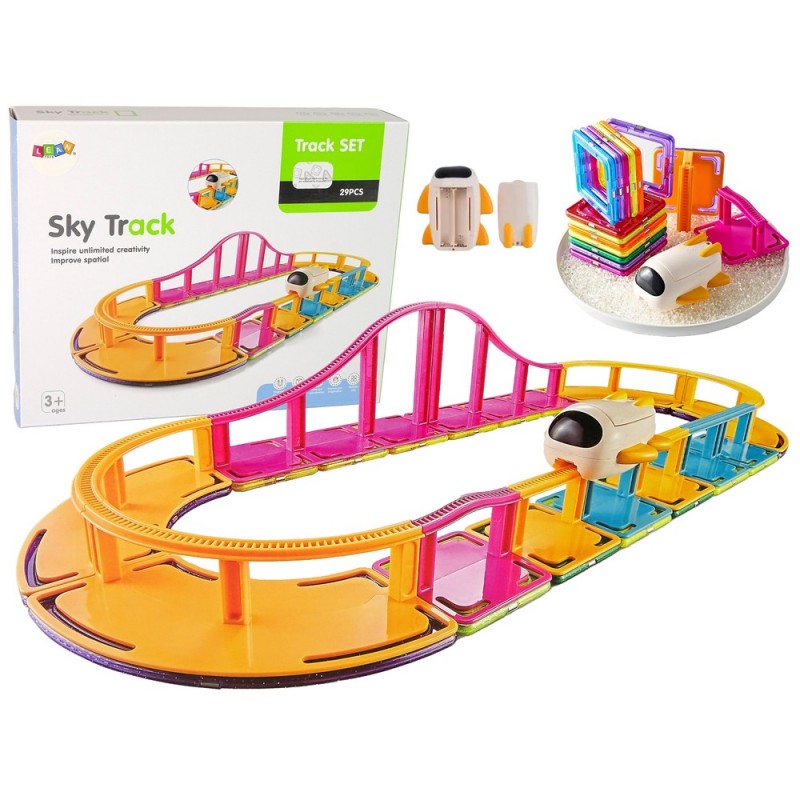 Magnetic Building Blocks Sky Plane Track Set