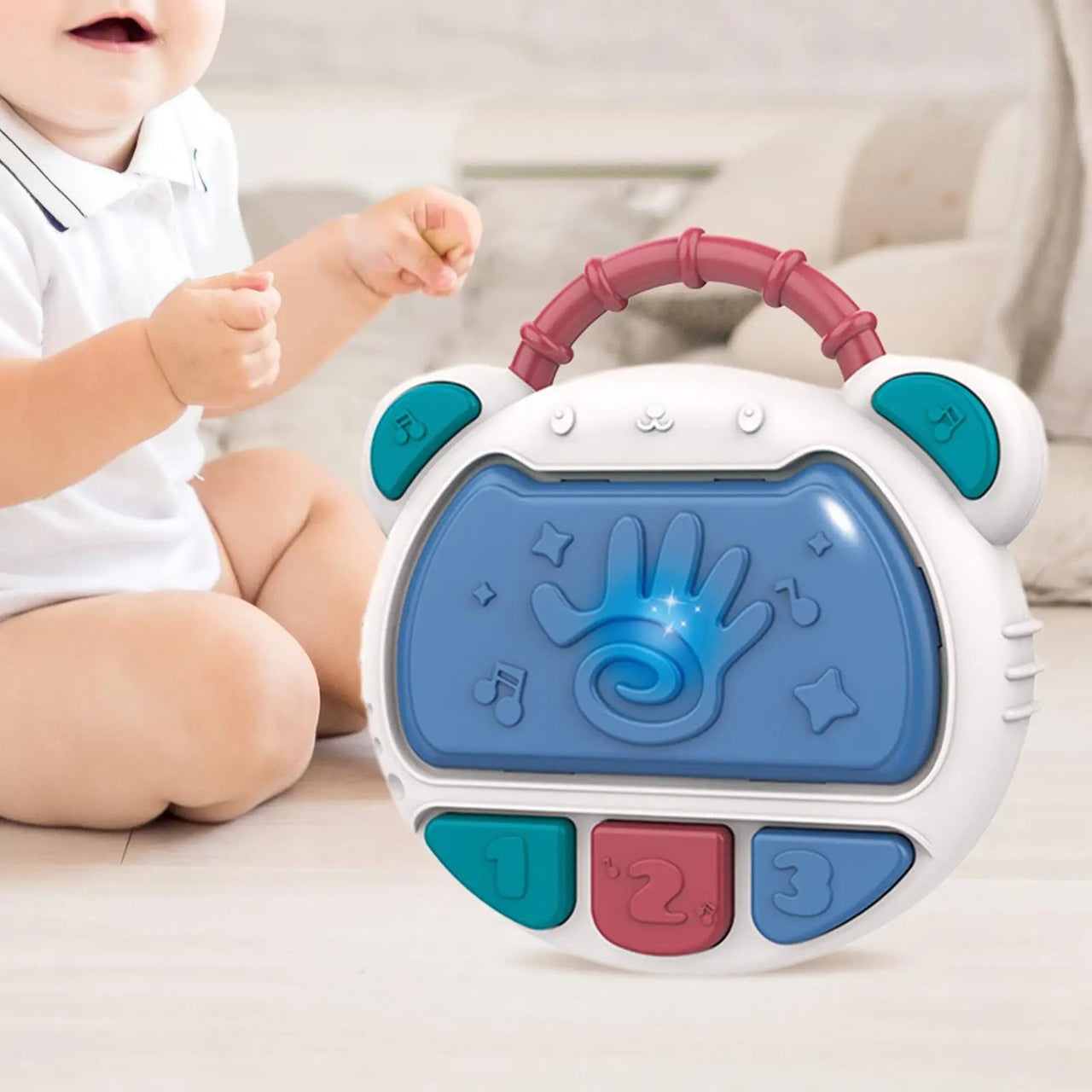 Hand Clapping Drum with Music Light for Baby