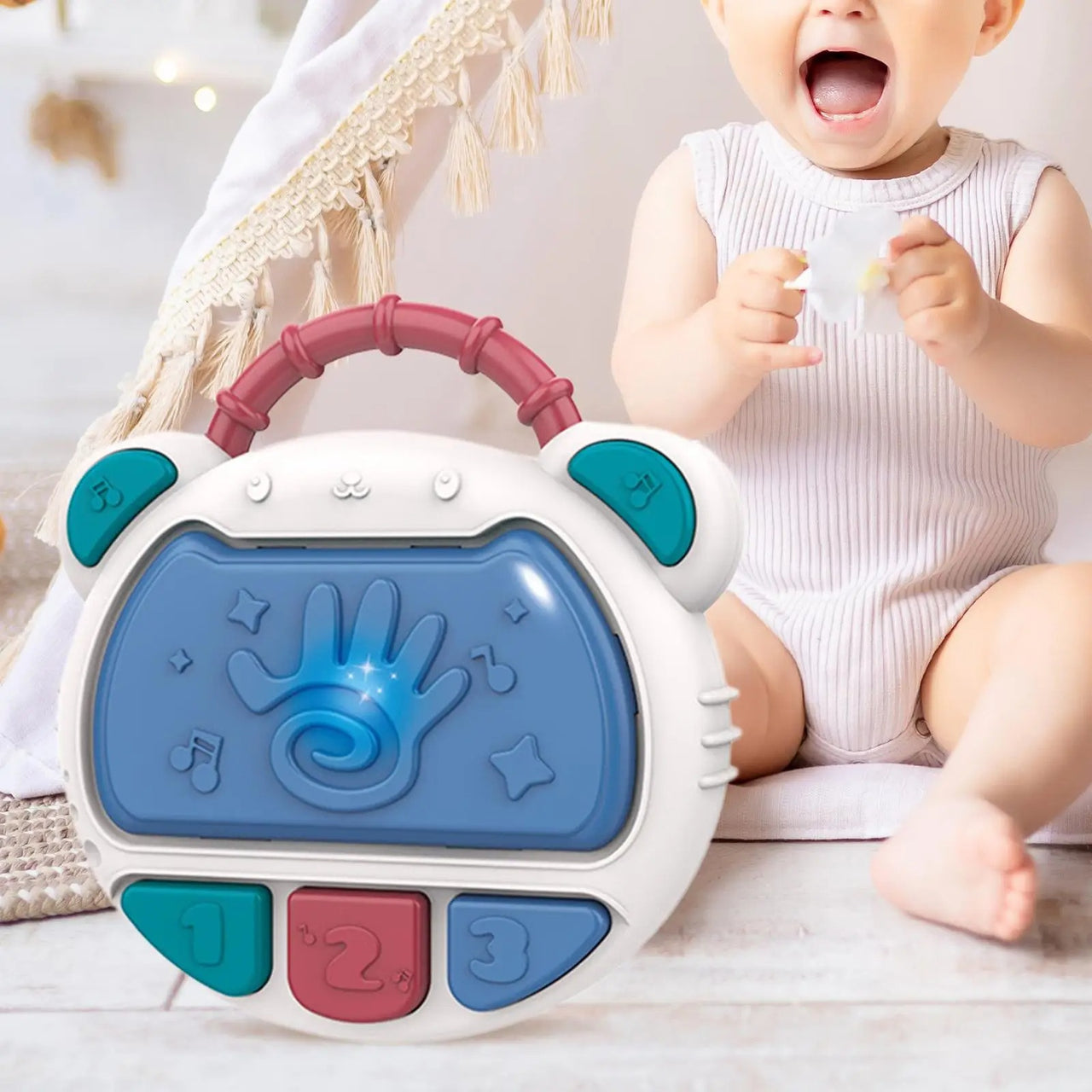 Hand Clapping Drum with Music Light for Baby