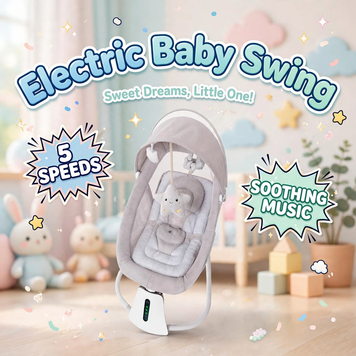 Kidilo Electric Baby Swing in Grey