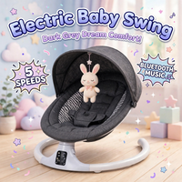 Thumbnail for Kidilo Premium Electric Baby Swing in Dark Gray