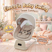 Thumbnail for Kidilo Electric Baby Swing in Taupe