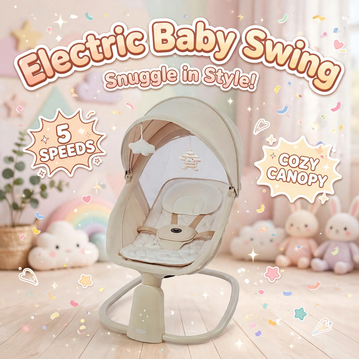 Kidilo Electric Baby Swing in Beige