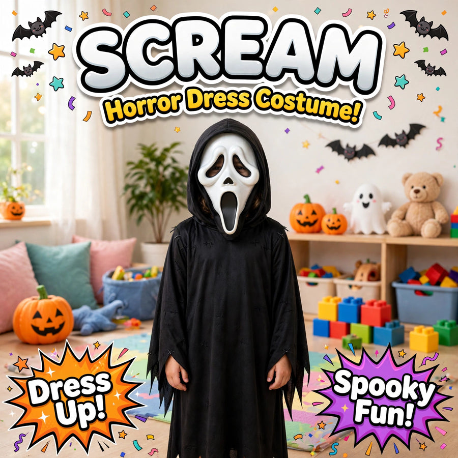 Halloween Scream Horror Dress Costume