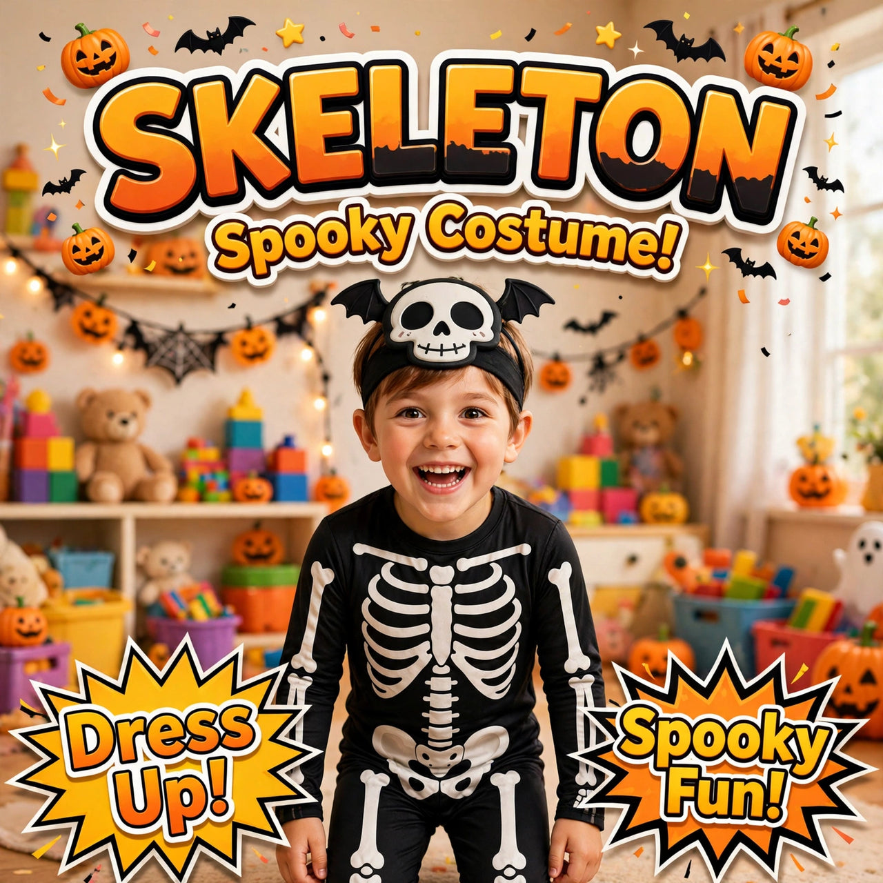 Halloween Skeleton Dress Costume