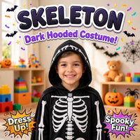 Halloween Skeleton dark Hooded Dress Costume