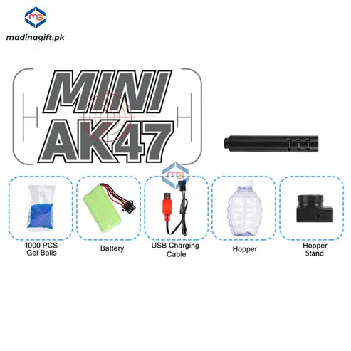 Automatic Mini AK47 Gel Blaster Gun Toys With Light Effect