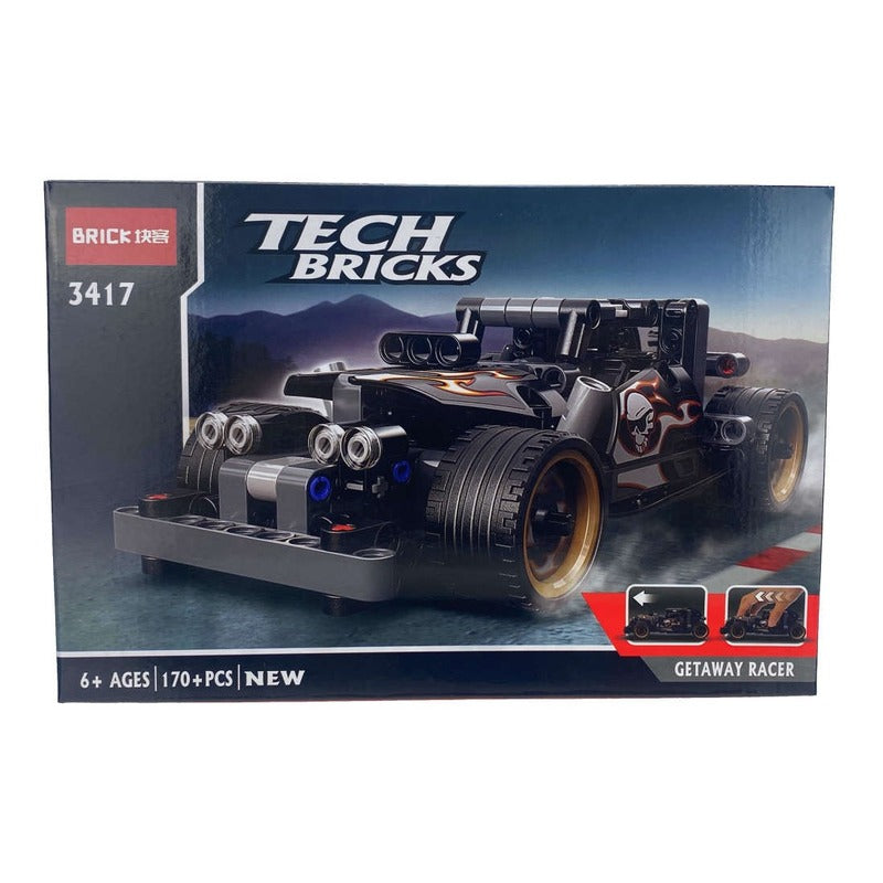 170 Pieces Getaway Racer Building Blocks Pullback Car