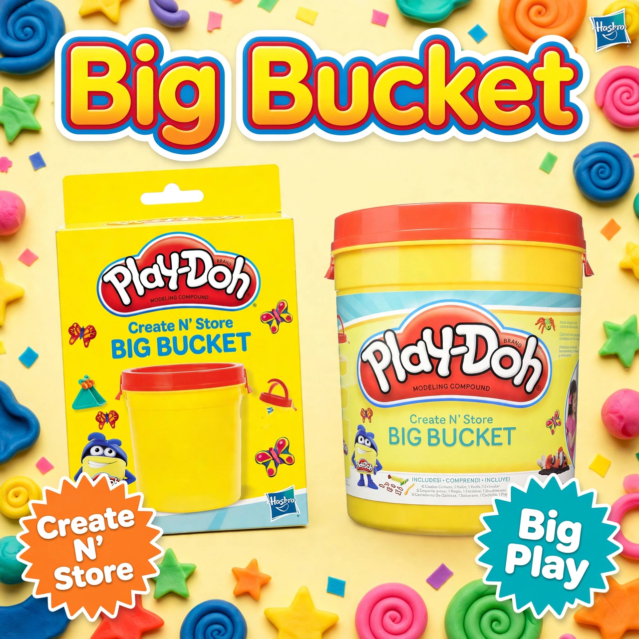 Hasbro Play-Doh Create 'N Store Big Bucket