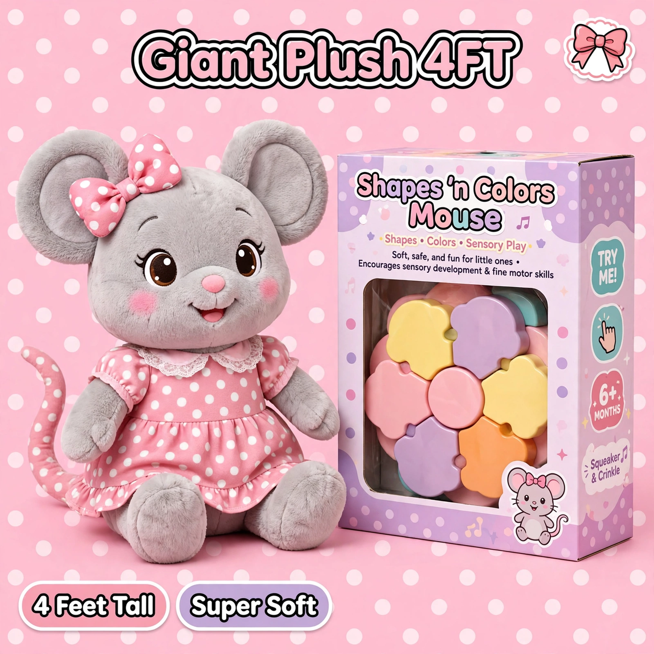 Disney Minnie Mouse 4-Feet Giant Soft Toy