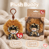 Thumbnail for Ty Sequin Lion Plush Keychain Clip