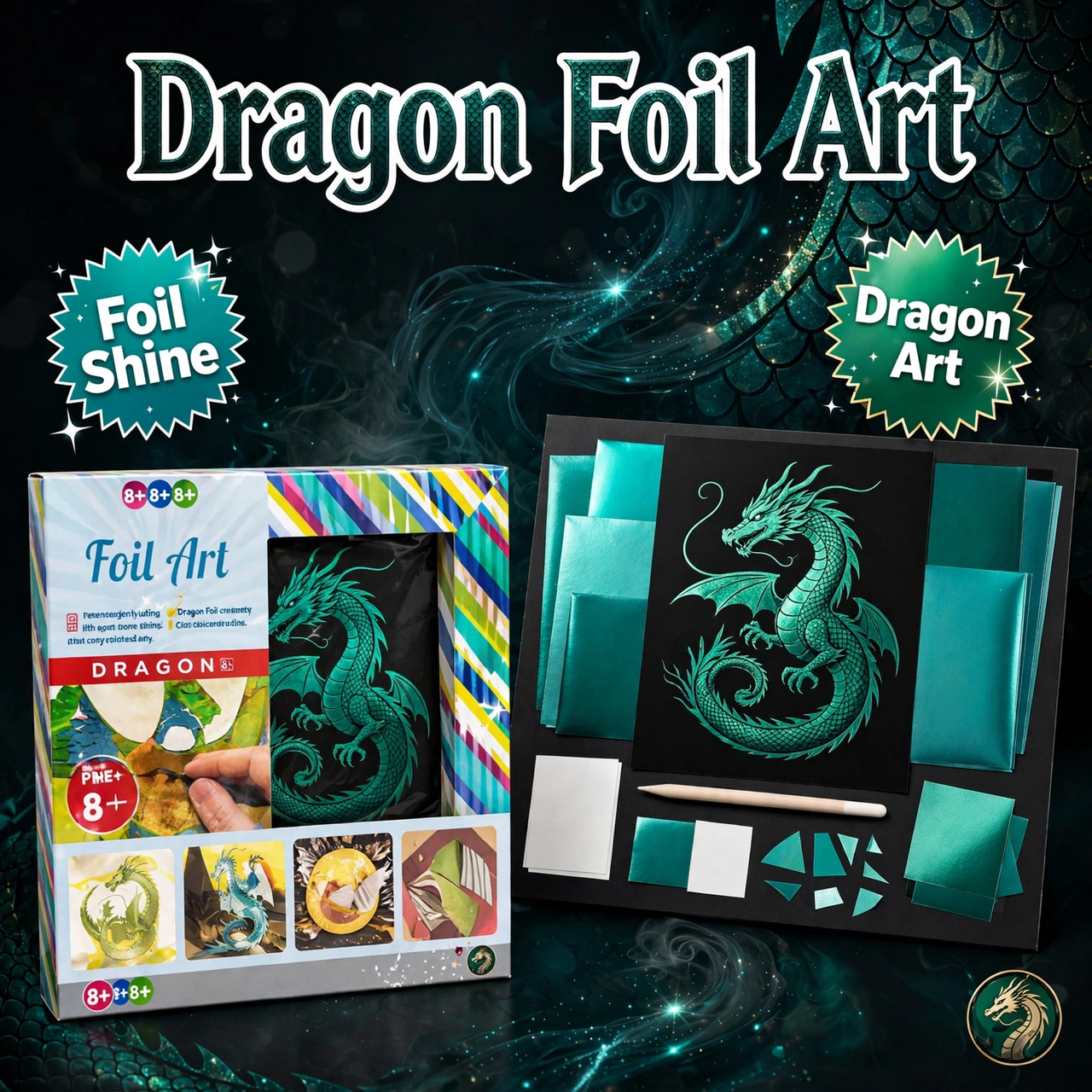 TDM Dragon Foil Art Set for Kids