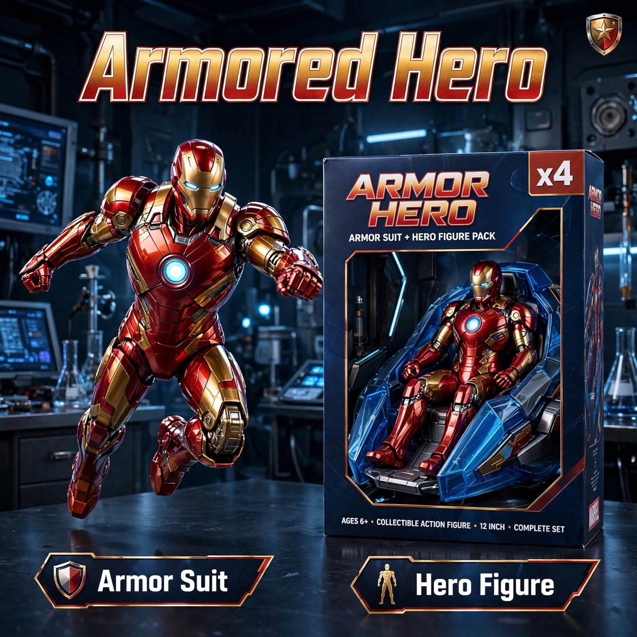 Marvel Avengers Iron Man Figure & Vehicle by Hasbro