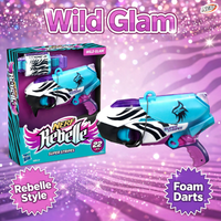 Thumbnail for Nerf Rebelle Super Stripes Wild Glam Blaster Set by Hasbro