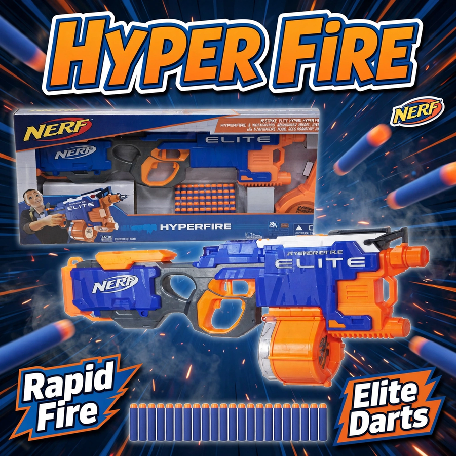 Nerf N-Strike Elite HyperFire Motorized Blaster by Hasbro