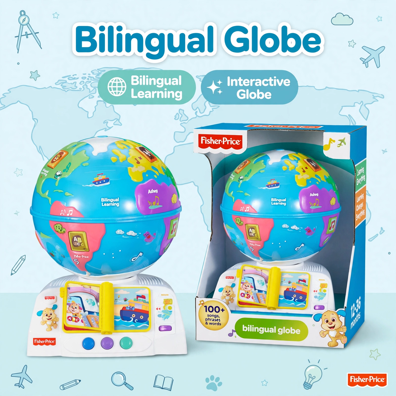 Fisher-Price Laugh & Learn Bilingual Learning Globe