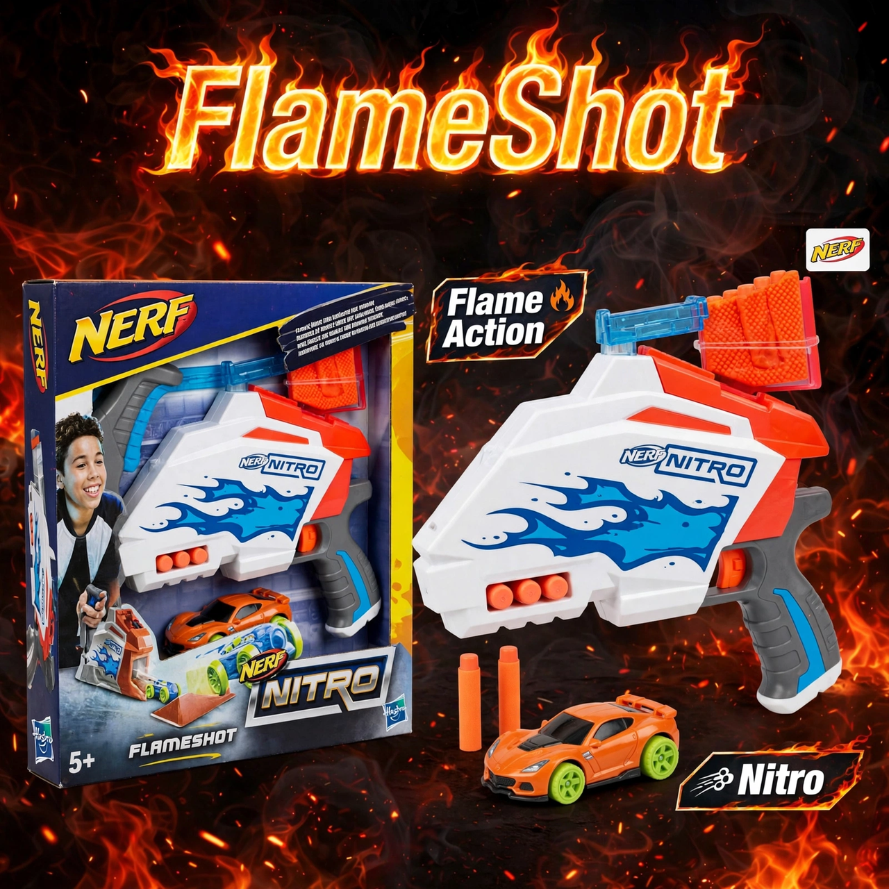Nerf Nitro Flame Shot Set