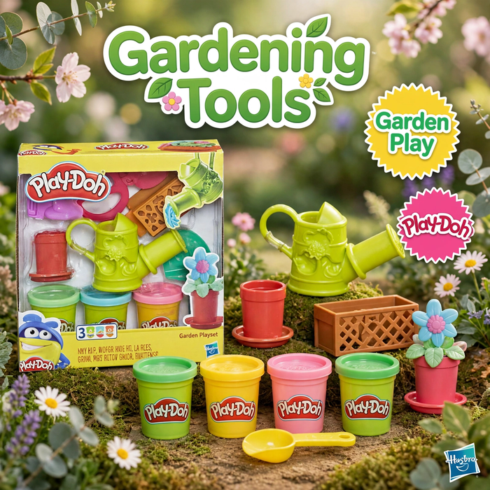 Hasbro Play-Doh Growin' Garden Tools Set