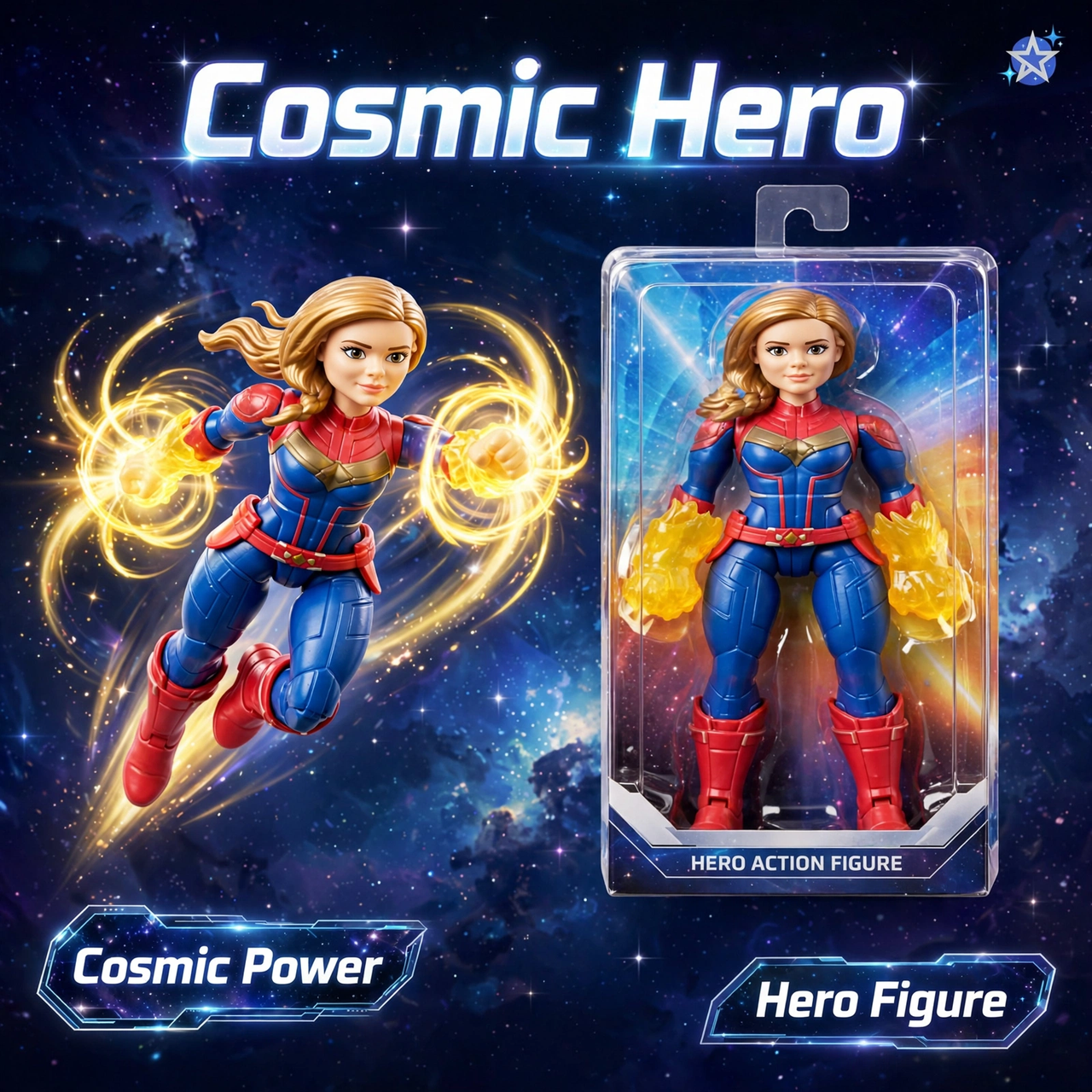 Hasbro Marvel Captain Marvel Cosmic 11.5-Inch Super Hero Doll