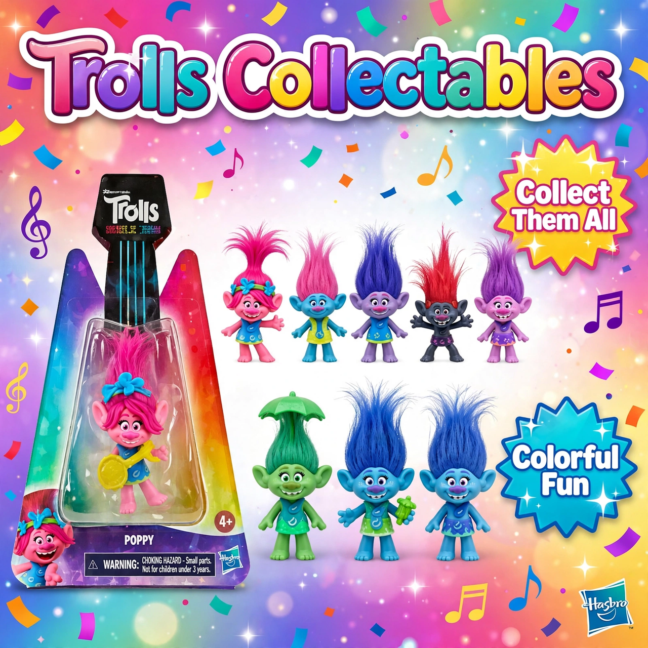 Hasbro DreamWorks Trolls Small Collectible Figure (Assorted)