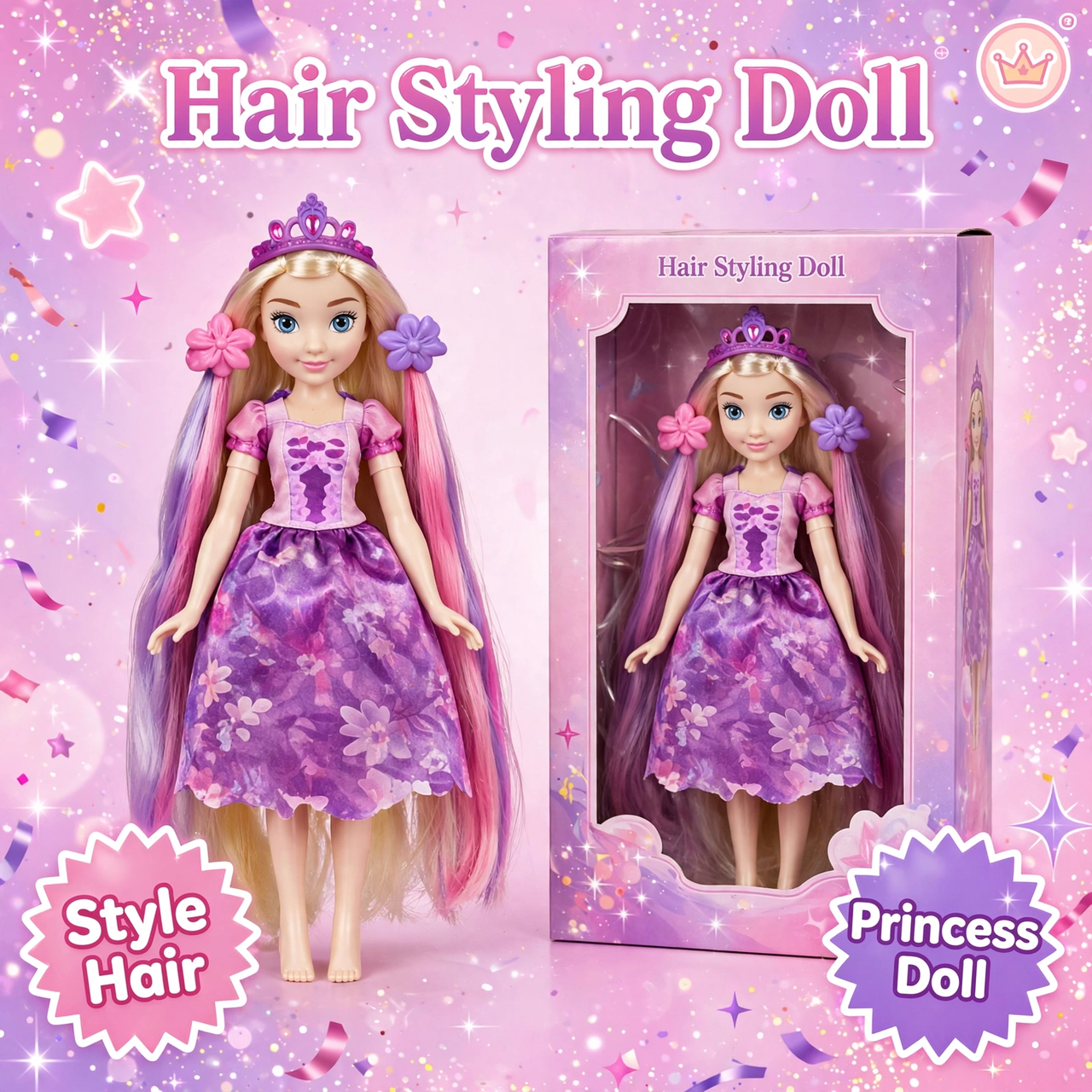 Disney Princess Hair-Styling Doll by Hasbro