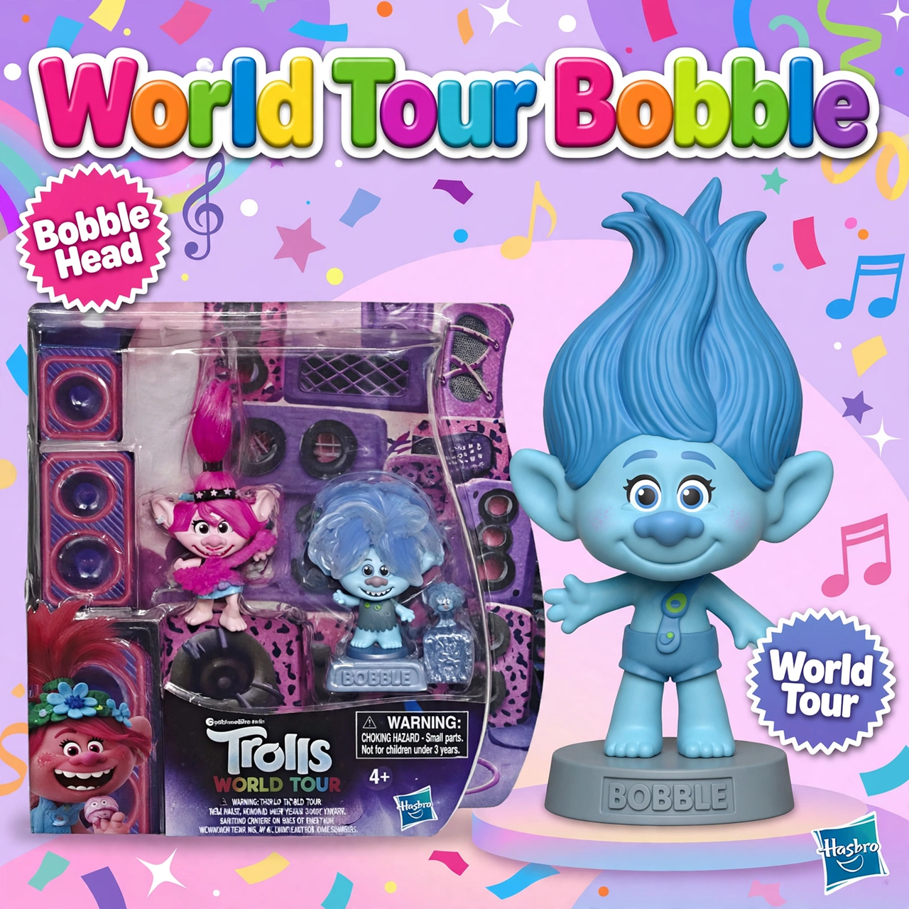 Hasbro DreamWorks Trolls World Tour Bobble Figure