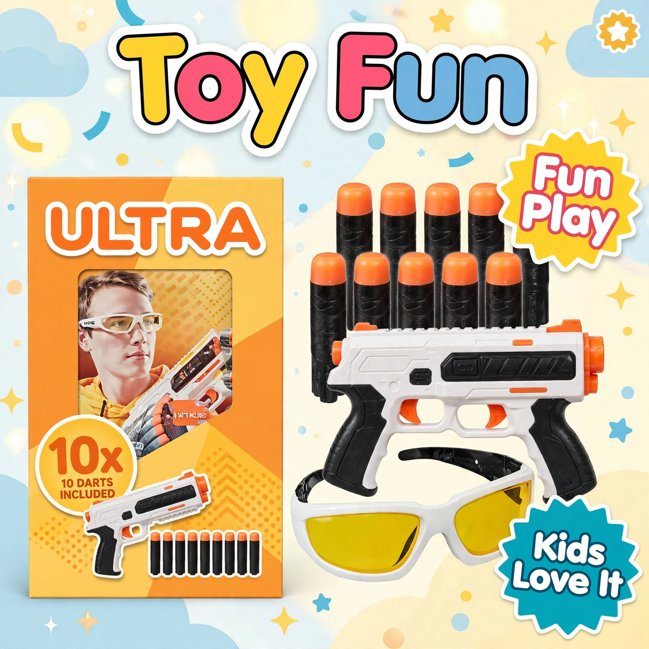 Nerf Ultra Vision Gear and 10 Ultra Darts Set by Hasbro