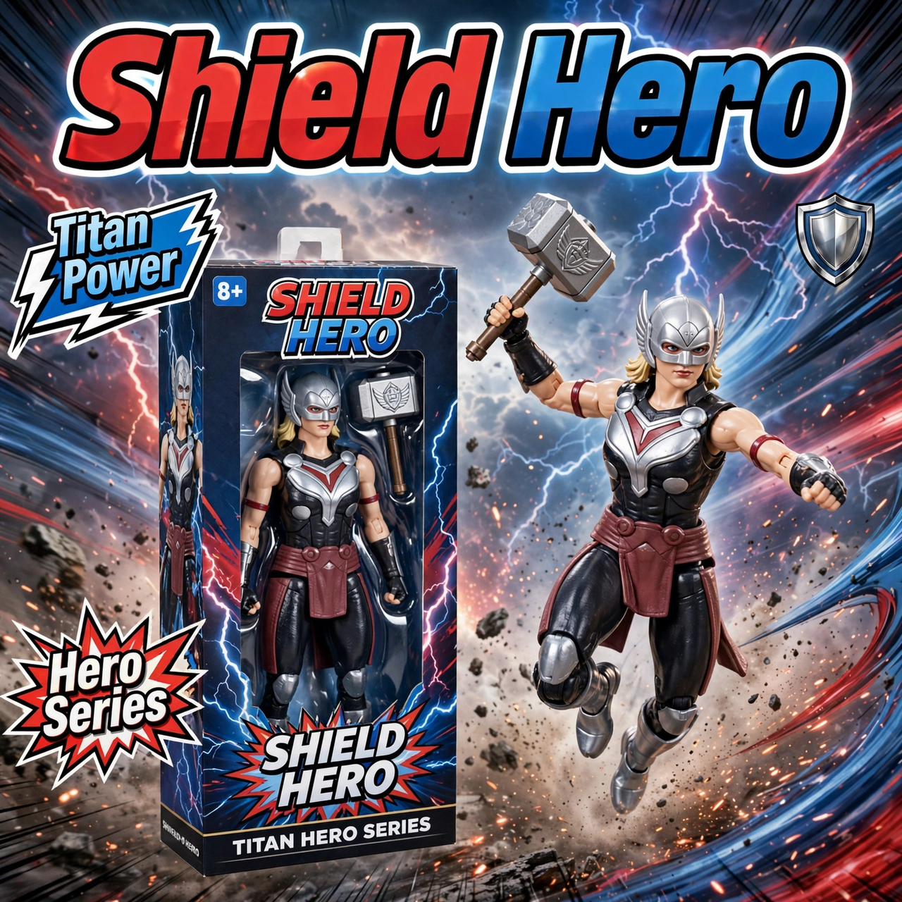Marvel Titan Hero Cap America Figure by Hasbro