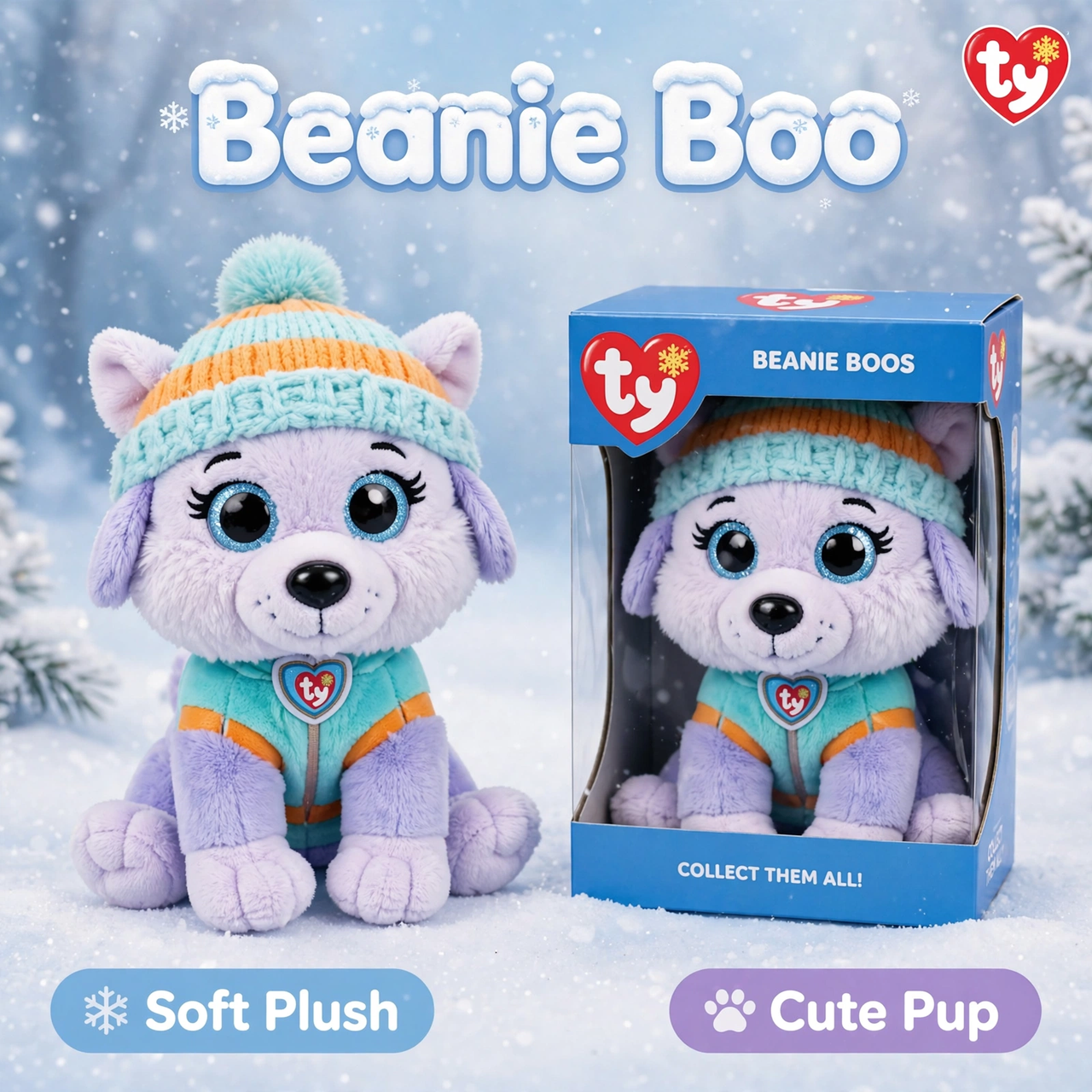 Ty Beanie Boos PAW Patrol Everest Plush