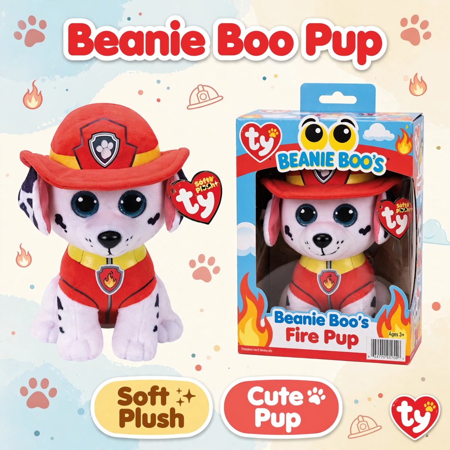 Ty Beanie Boos PAW Patrol Marshall Plush