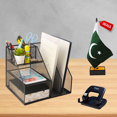Office Desk Accessories Set Deal ( Pack of 3 )