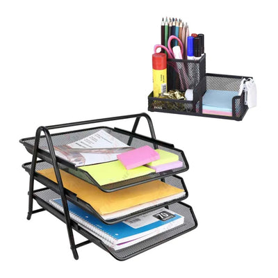 Metal Mesh Office Desk Accessories Deal for Office School & Home