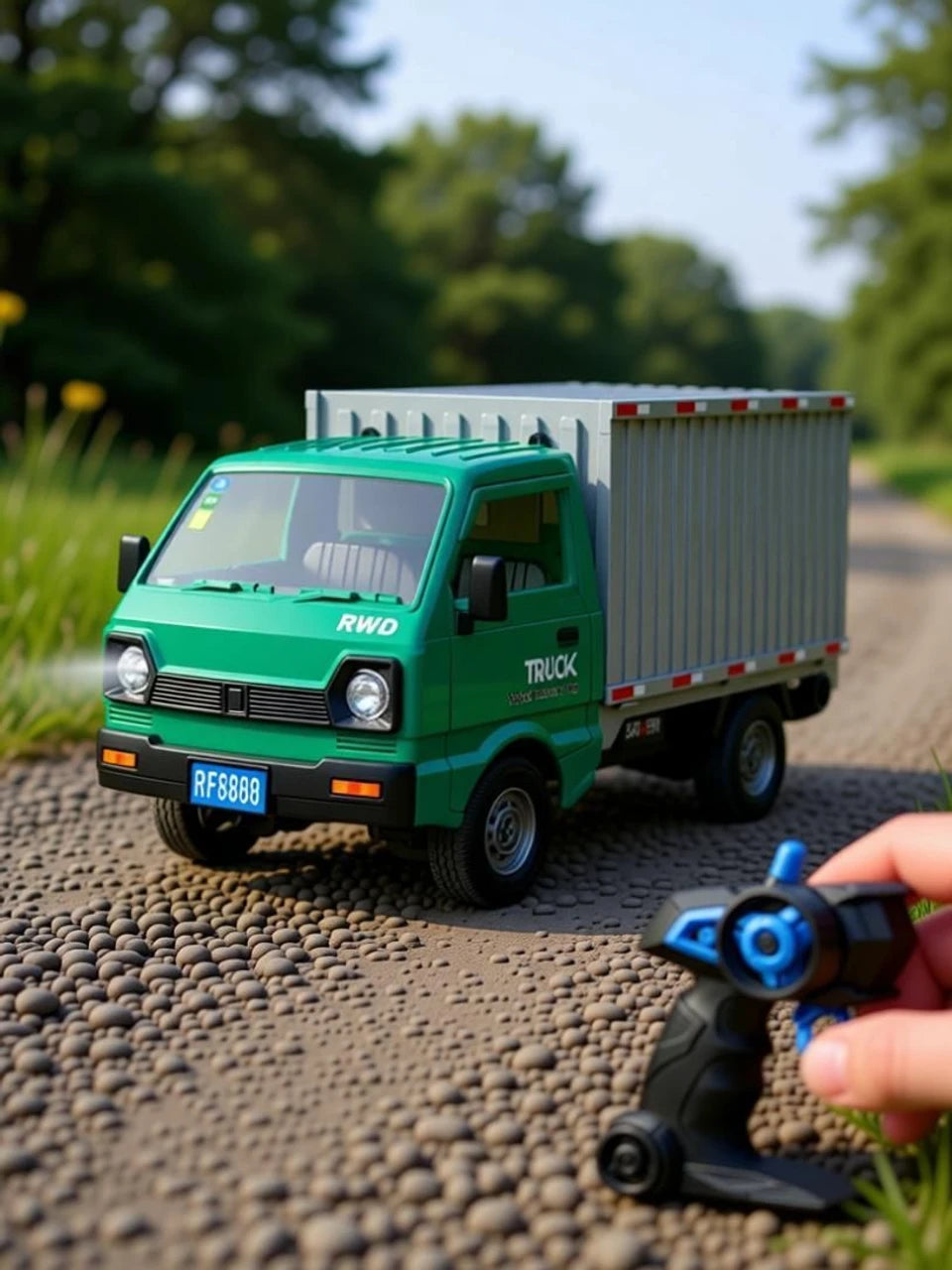Remote Control Freight Pickup Truck with Container Light And Smoke