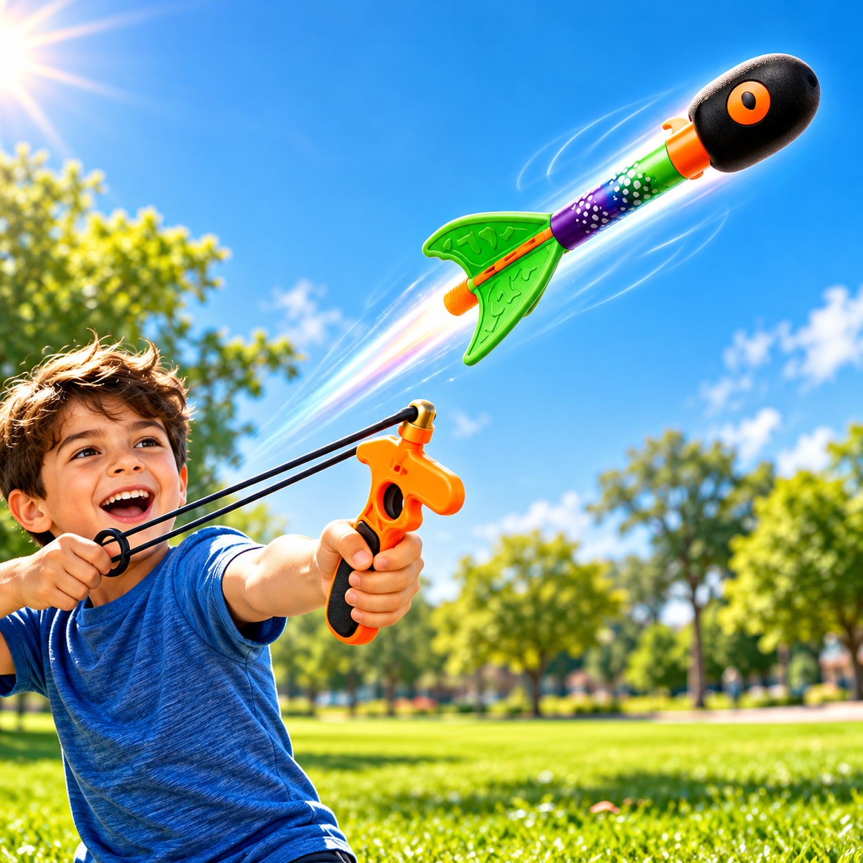 Flying Sky Missiles With Light And Whistling Sound