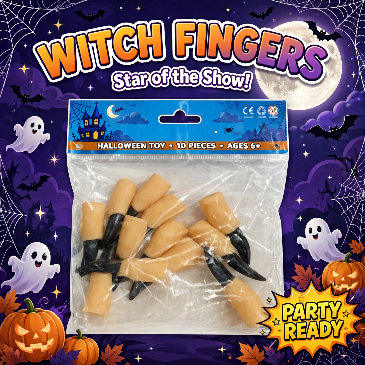 Halloween Fake Fingers Set