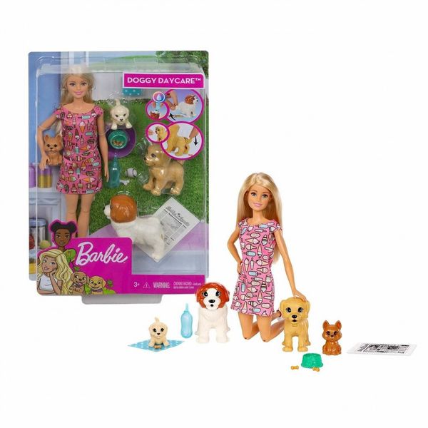 Barbie SPR Feat Pet Blonde Doll