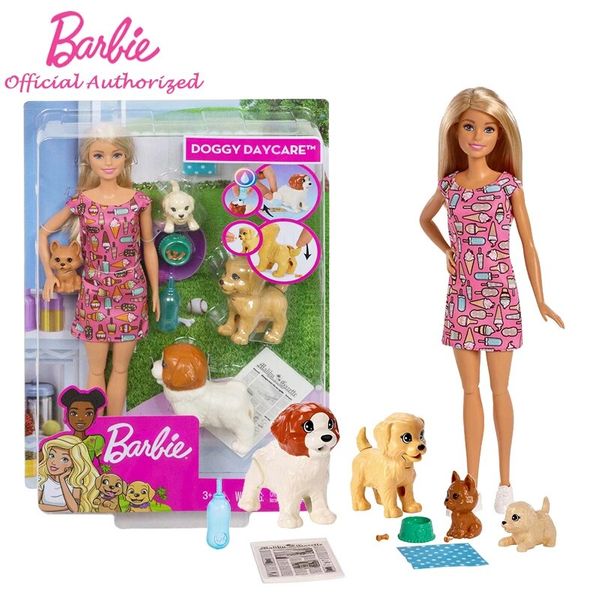 Barbie SPR Feat Pet Blonde Doll
