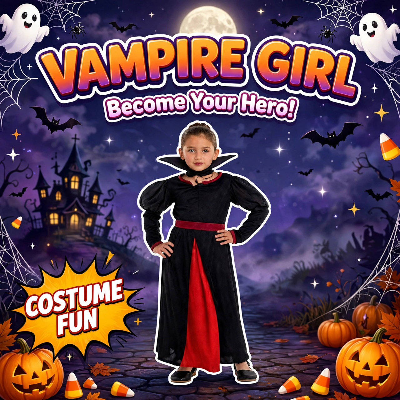 Girl Vampire Costume Dress