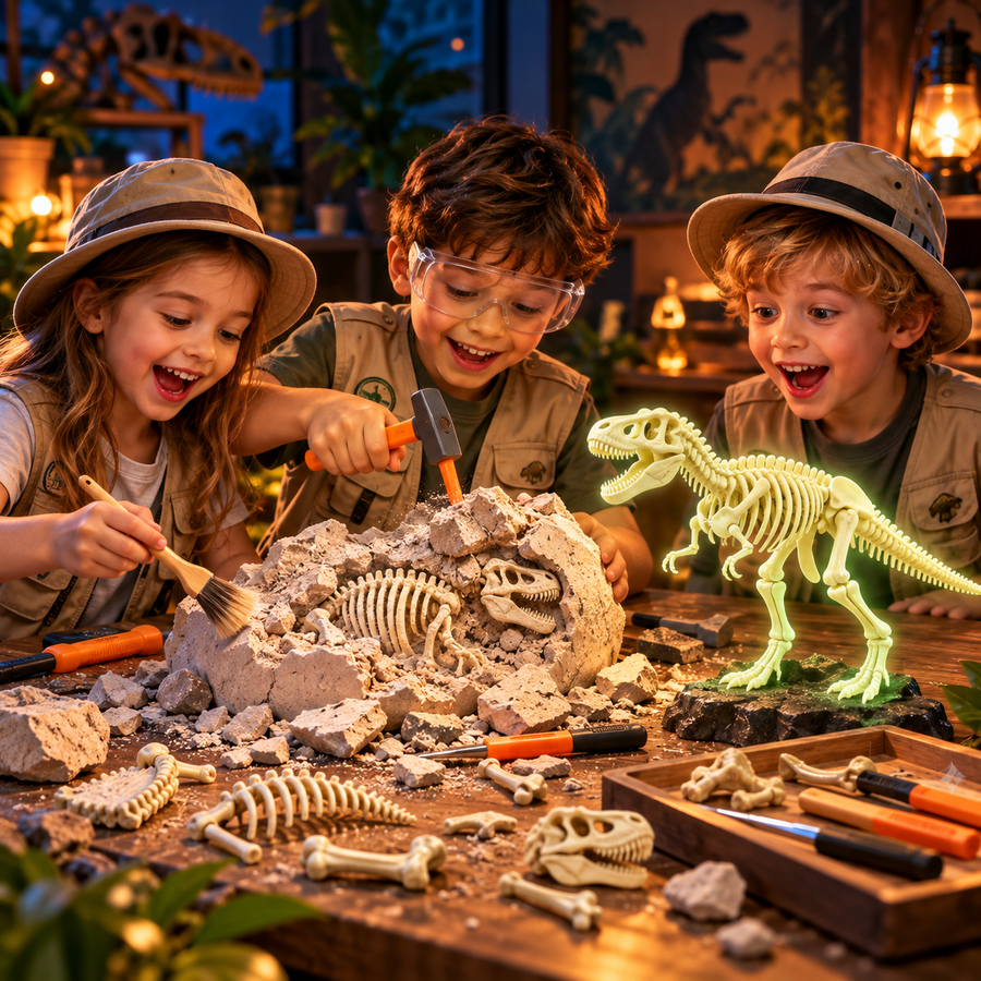 Excavation Paleontologist Dinosaur Volcano Kit