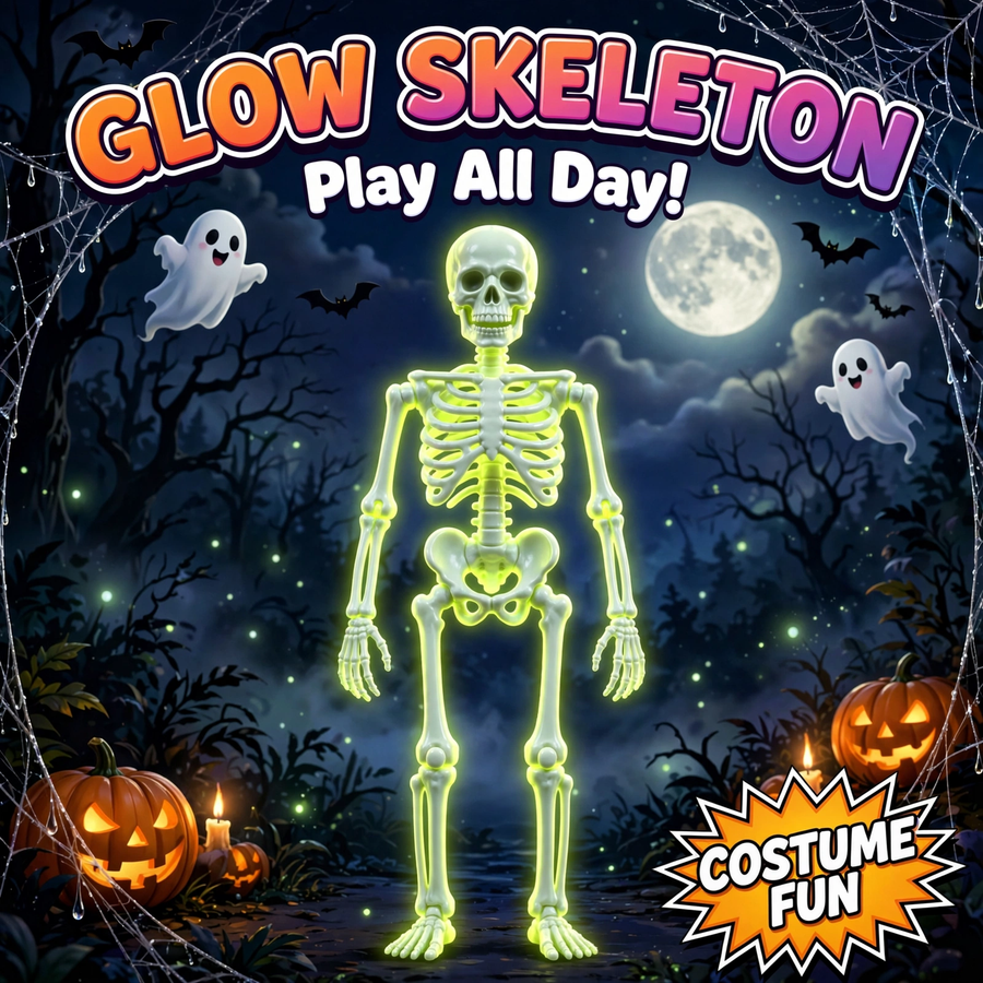 Halloween Light up Glowing Skeleton Skulls