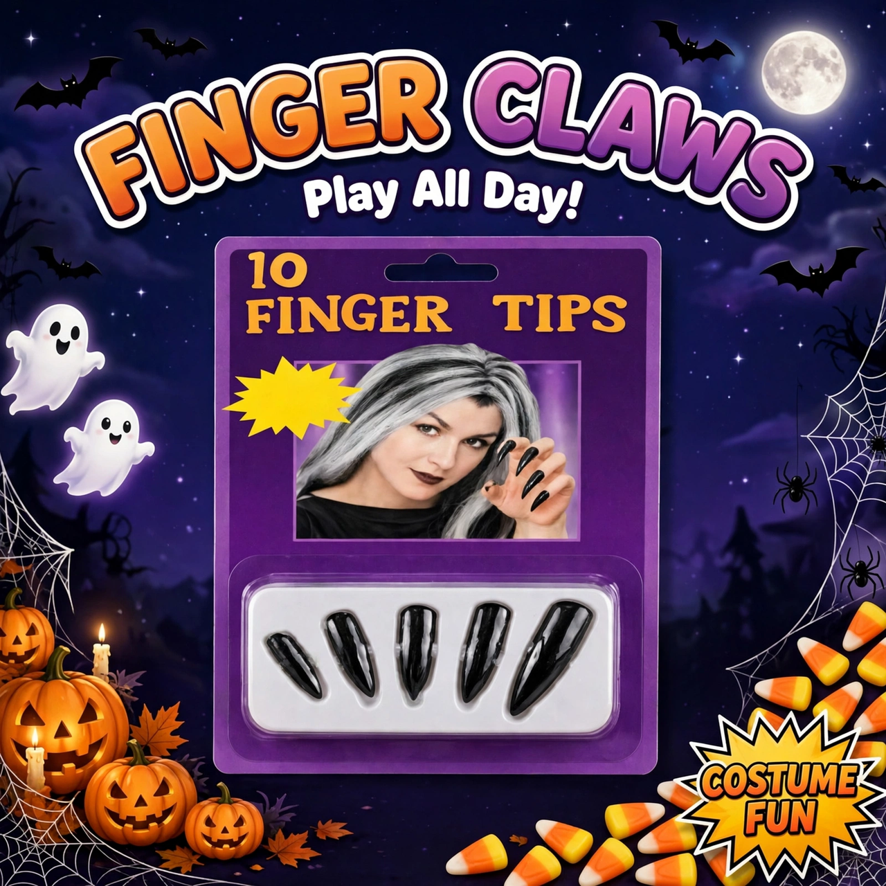 Halloween Witch Fake Nails