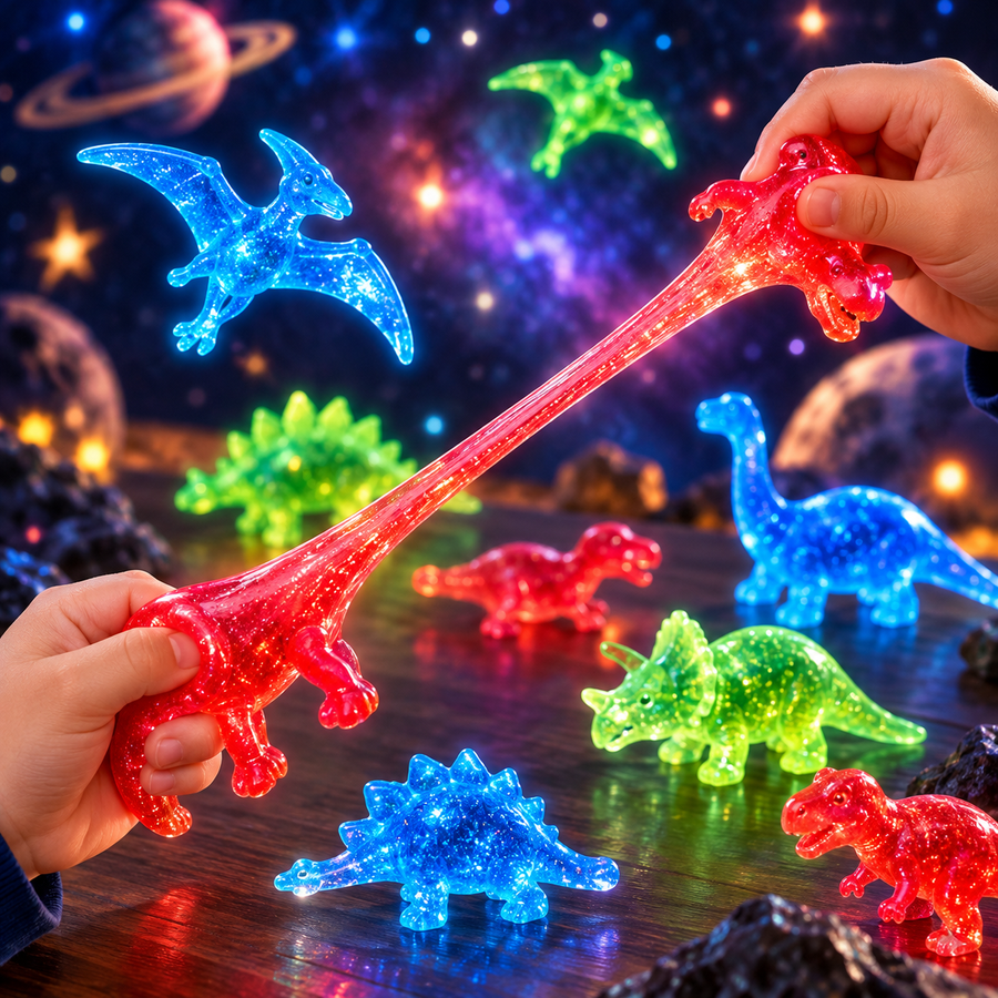 Rubber Dinosaur Slingshot - 3 Pcs