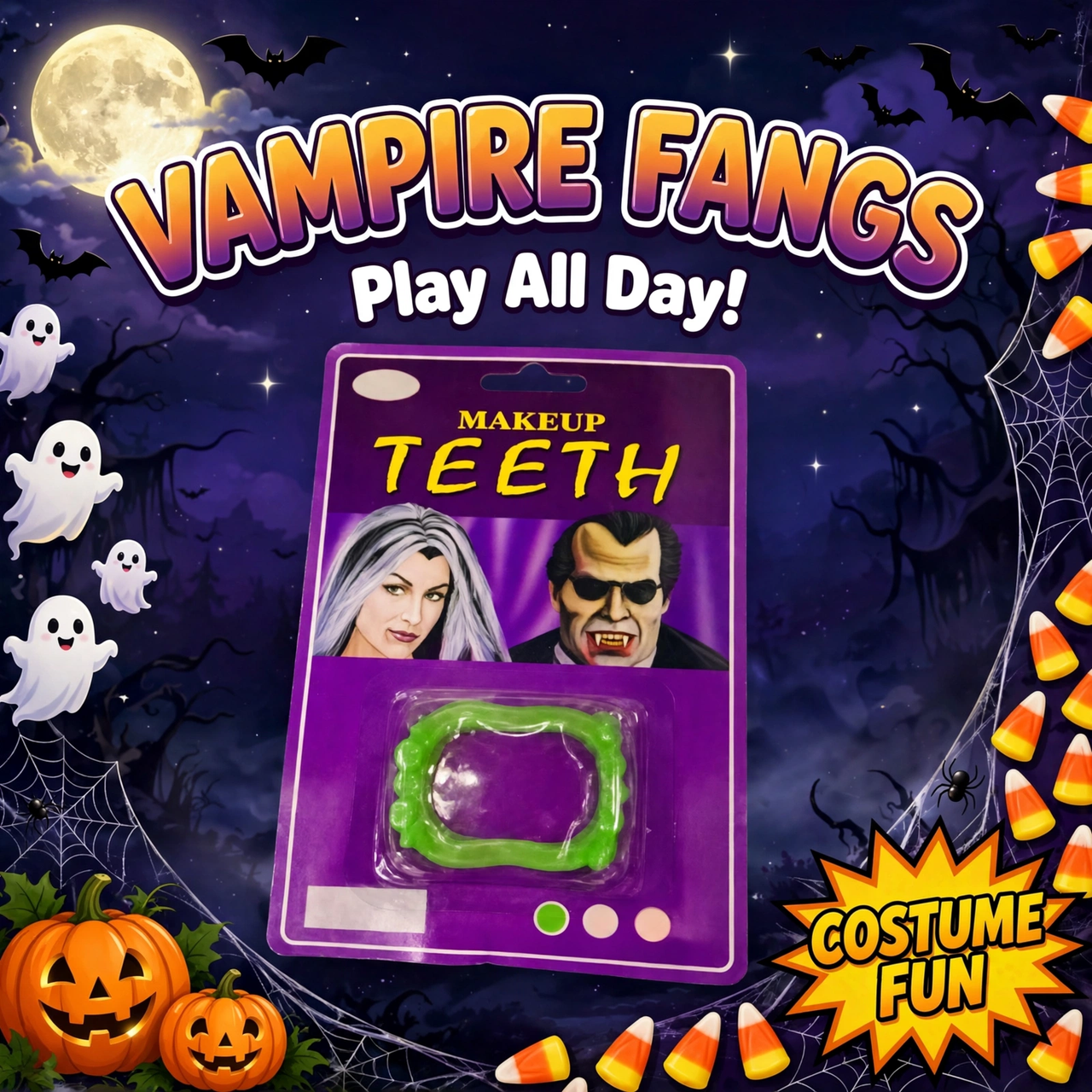 Halloween Fake Glowing Novelty Teeth