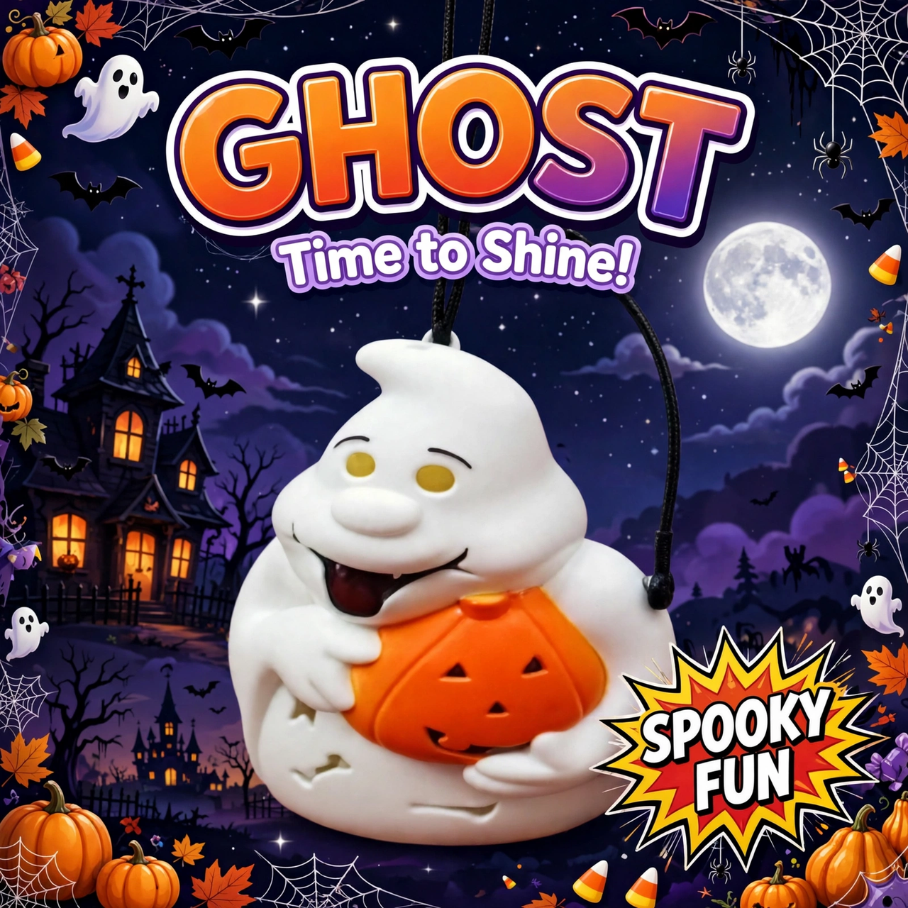 Halloween White Smokey Pumpkin