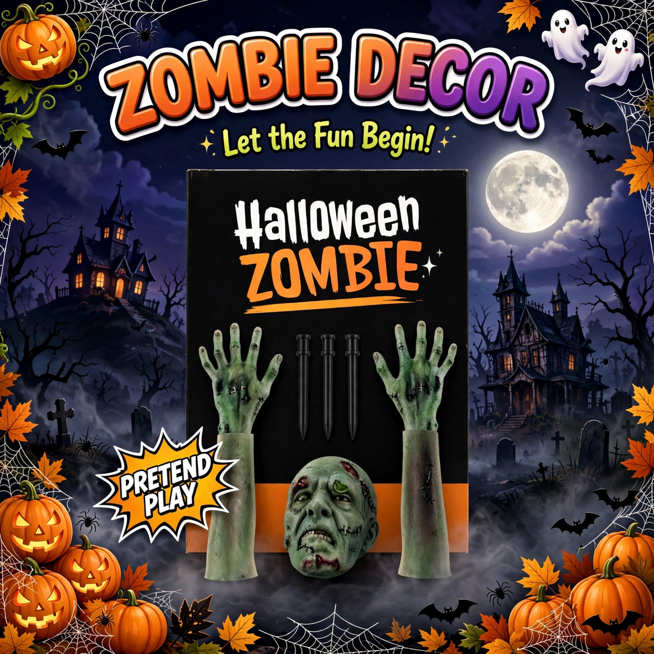 Halloween Zombie Decoration Party set