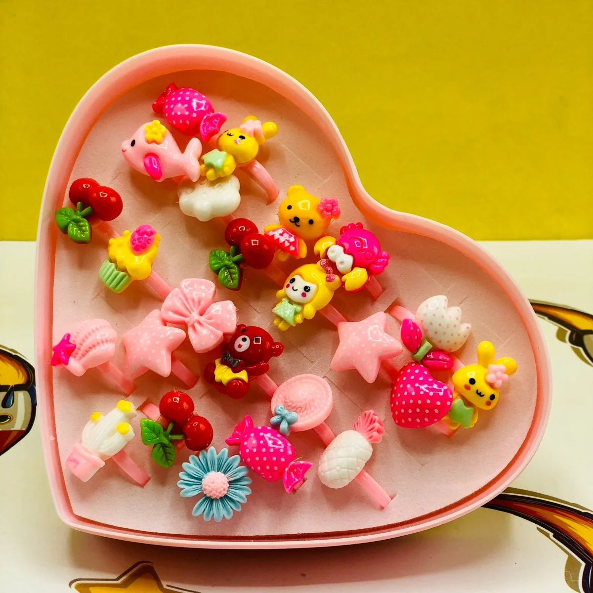 24 Pcs Cute Rings