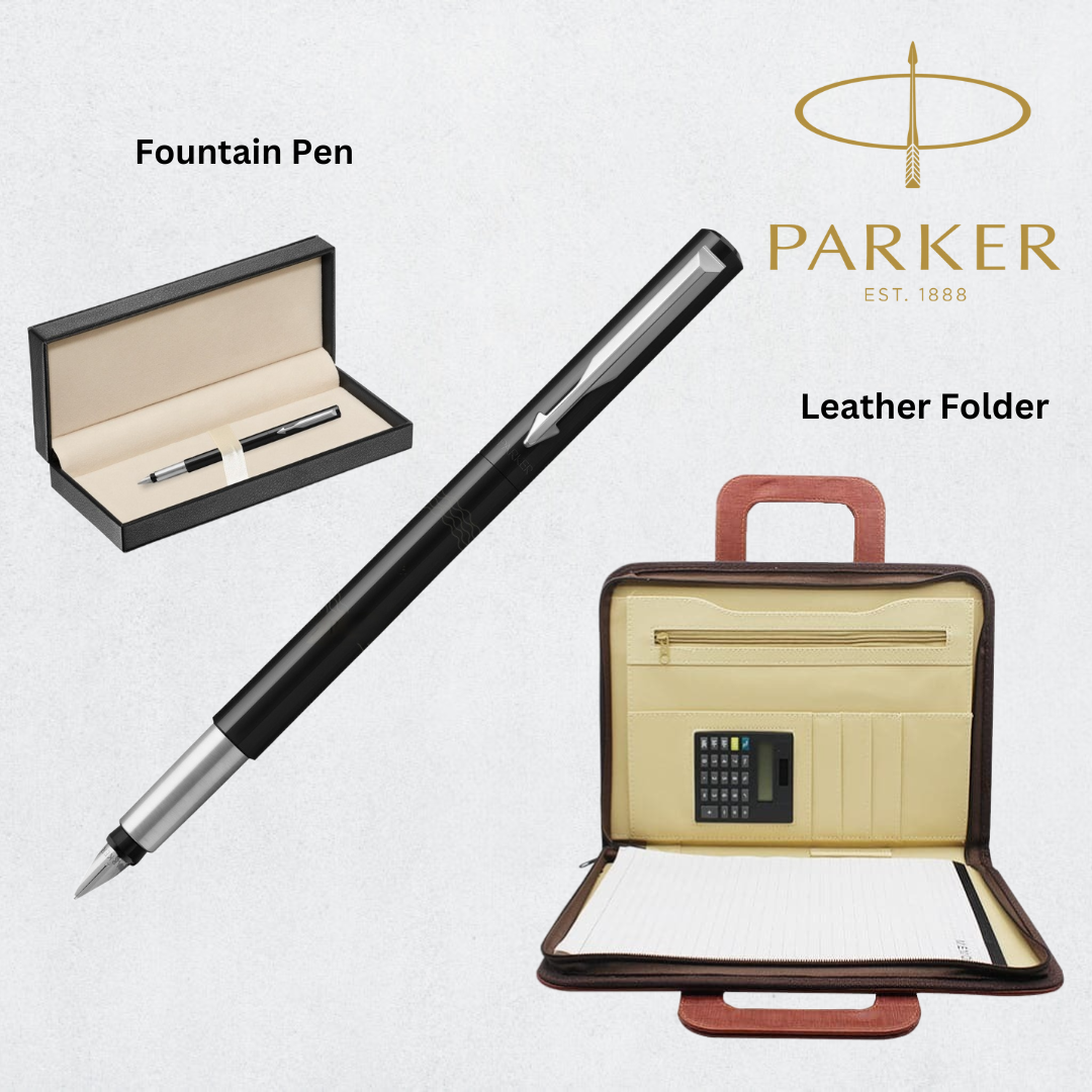 Parker Gift Set - Parker Vector Fountain Pen Black ( Gift Deal )