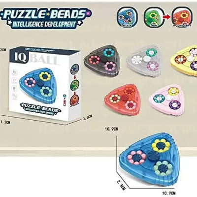 Triangle Puzzle Rotating Magic Bean Spinner
