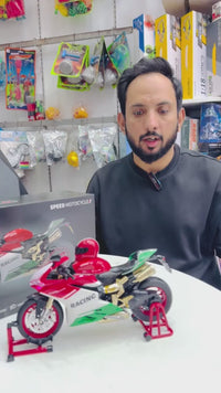 Die-Cast Ducati  Racing Motorcycle With Light And Smoke Effect