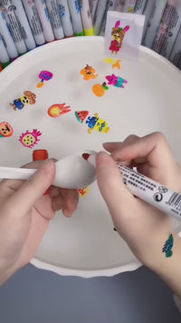 Magical Floating Painting In Water With Spoon (8 pcs Marker)